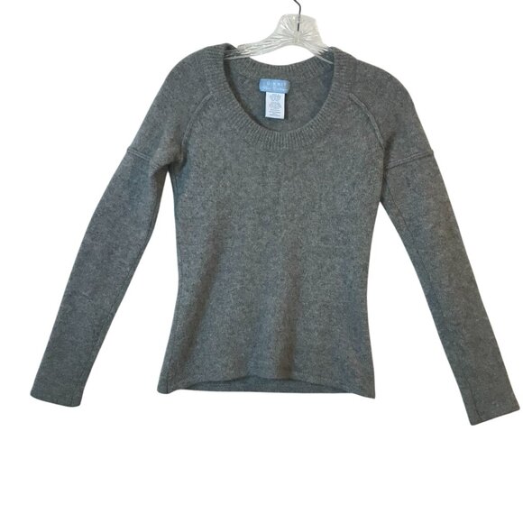 U-Knit Pure Cashmere Gray Sweater Missy XXS With Long Sleeves - Picture 1 of 6
